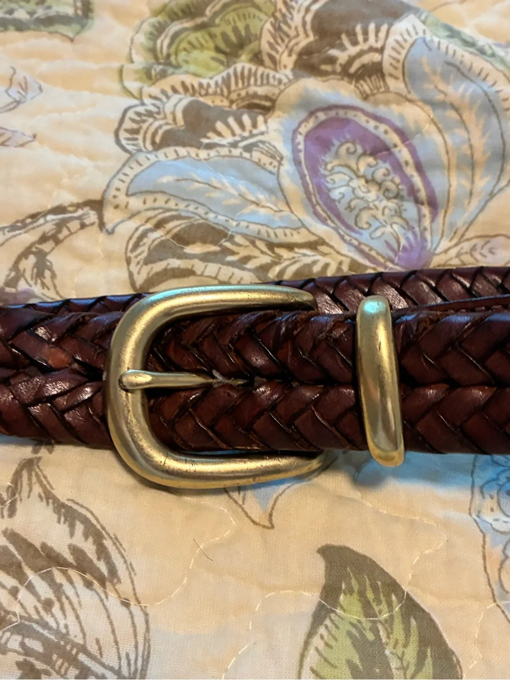 Coach Braided Men's Leather Strap in Dark Brown